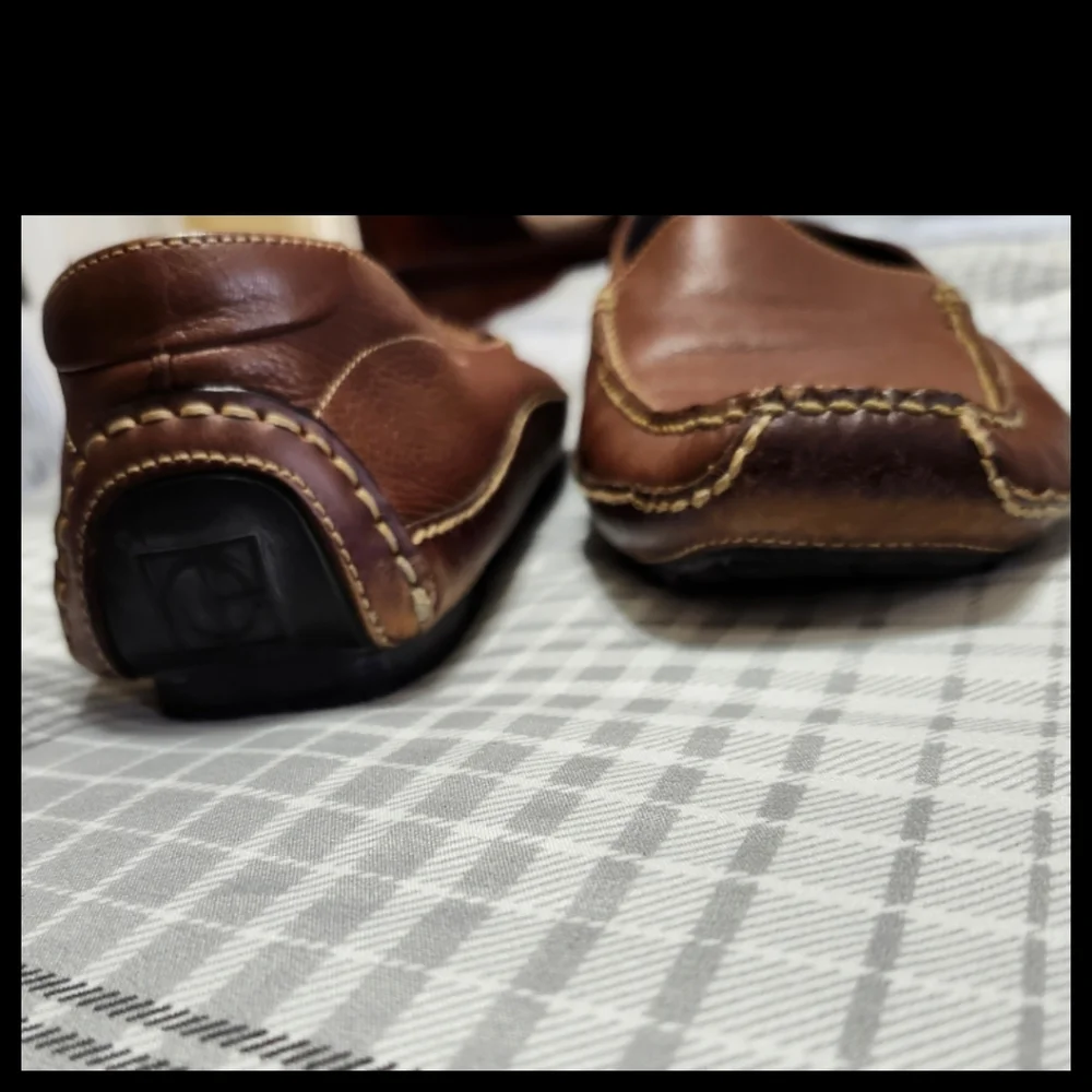 Cole Hann Venetian Dress Shoes Loafers Brown Leather Slip-On Size 11 M●